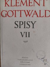kniha Spisy sv. VII. - 1936, SNPL 1953