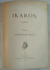 kniha Ikaros román, F. Topič 1908