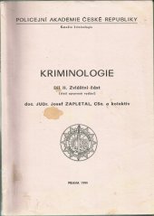 kniha Kriminologie, Policejní akademie České republiky 1998