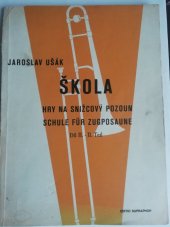 kniha Škola hry na snižcový pozoun 2.díl Česky a německy, Supraphon 1980