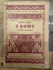 kniha Z domu vzpomínky, F. Topič 1929