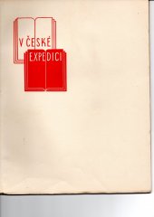 kniha V České expedici tři výjevy z let 1790-1791, Svaz knihkupcův a nakladatelů Českoslov. republiky 1930