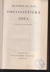 kniha Socialistická idea, Orbis 1934