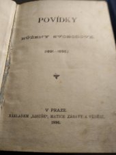 kniha Povídky Růženy Svobodové (1891-1895), Nákladem "Libuše", matice zábavy a vědění 1896