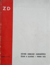 kniha Věstník Domoviny zahraničních Čechoslováků. Roč. 2. Čís. 1, Domovina zahraničních Čechoslováků 1937