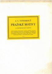 kniha Pražské motivy 15 reprodukcí leptů, J. Plichta 1945
