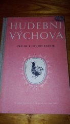 kniha Hudební výchova učební osnovy pro 6. a 7. postupný ročník všeobecně vzdělávacích škol, SPN 1956