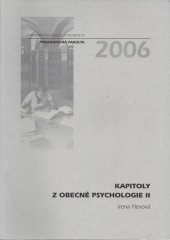kniha Kapitoly z obecné psychologie II, Univerzita Palackého 2004
