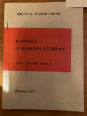 kniha Kapitoly z moderní rétoriky, Institut řízení Praha 1971