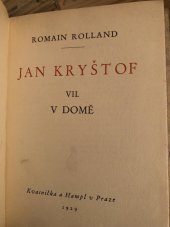 kniha Jan Kryštof. VII., - V domě, Kvasnička a Hampl 1929