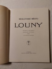 kniha Královské město Louny, Edvard Fastr 1932