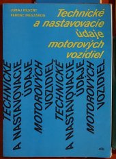 kniha Technické a nastavovacie údaje motorových vozidiel, Alfa 1989