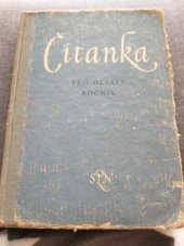 kniha Čítanka pro devátý ročník Pokusná učebnice, SPN 1961