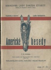 kniha Americké besedy [obrázky a causerie], Karel Vačlena 1924