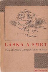 kniha Láska a smrt výbor lidové poesie, Melantrich 1938