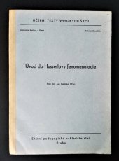 kniha Úvod do Husserlovy fenomenologie Určeno pro posl. filosof. fak., SPN 1969