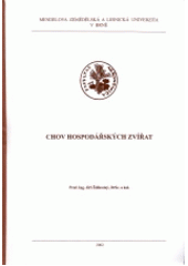 kniha Chov hospodářských zvířat, Mendelova zemědělská a lesnická univerzita 2002