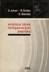 kniha Analýza látek rentgenovými paprsky, SNTL 1970