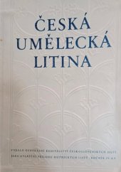 kniha Česká umělecká litina, Průmyslové vydavatelství 1952