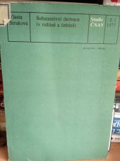 kniha Substantivní derivace (v ruštině a češtině), Academia 1973