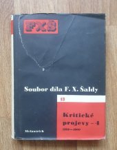 kniha Kritické projevy 4. - 1898-1900, Melantrich 1951