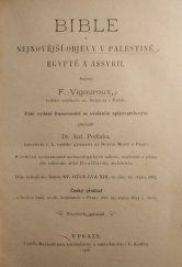 kniha Bible a nejnovější objevy v Palestině, Egyptě a Assyrii. Svazek první, Cyrilo-Methodějská knihtiskárna a nakladatelství V. Kotrba 1896