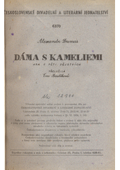 kniha Dáma s kaméliemi hra o 5 dějstvích, Dilia 1956