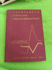 kniha Taschenbuch klinischer funktionsprufungen , Verlag 1955