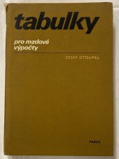 kniha Tabulky pro mzdové výpočty, Práce 1978