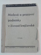 kniha Mzdové a pracovní podmínky v živnosti krejčovské, Jednota společenstev krejčí 1946