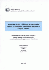 kniha Metodika "RoIA - Přístupy k vymezování regionů vyžadujících specifickou podporu na krajské úrovni" s osvědčením č. 15-ÚÚR-200-2012/03-WD-39-07-1 o uznání uplatněné certifikované metodiky v souladu s podmínkami Rady pro výzkum, vývoj a inovace, GaREP 2012