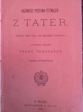 kniha Z Tater (druhá část díla Na Skalném Podhalí), J. Otto 1908