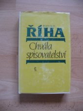 kniha Chvála spisovatelství, Československý spisovatel 1988