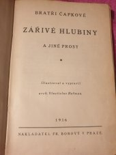 kniha Zářivé hlubiny a jiné prosy, Fr. Borový 1916