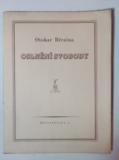 kniha Oslnění svobody, Melantrich 1939