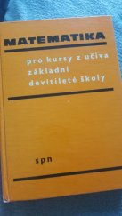 kniha Matematika Přehled učiva zákl. školy, SPN 1972