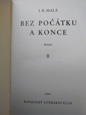 kniha Bez počátku a konce II román., Vyšehrad 1939