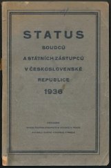 kniha Status soudců a státních zástupců v Československé republice podle stavu z 31. prosince 1936, Svaz československých soudců 1936
