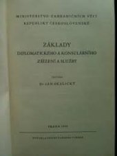 kniha Základy diplomatického a konsulárního zřízení a služby, Min. zahr. věcí 1949