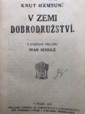 kniha V zemi dobrodružství, Josef Springer 1920