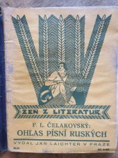 kniha Ohlas písní ruských, Jan Laichter 1933