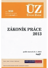 kniha Zákoník práce 2013 podle stavu k 21.1.2013, Sagit 2013