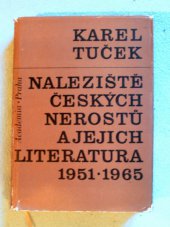 kniha Naleziště českých nerostů a jejich literatura 1951-1965, Academia 1970