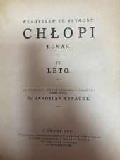 kniha Chłopi IV, - Léto - román., Československé podniky tiskařské a vydavatelské 1921