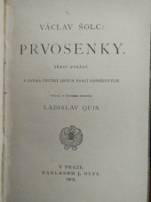 kniha Prvosenky, J. Otto 1905