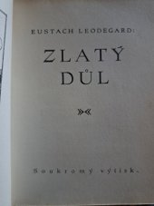 kniha Zlatý důl, s.n. 1938