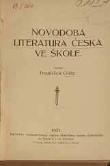kniha Novodobá literatura česká ve škole, Komenium 1947