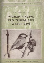 kniha Význam ptactva pro zemědělství a lesnictví, SZN 1956