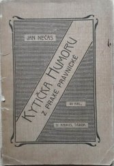 kniha Kytička humoru z praxe právnické, V. Kraus 1904