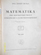 kniha Matematika pro mistrovské školy strojnické a elektrotechnické, Jednota československých matematiků a fysiků 1946